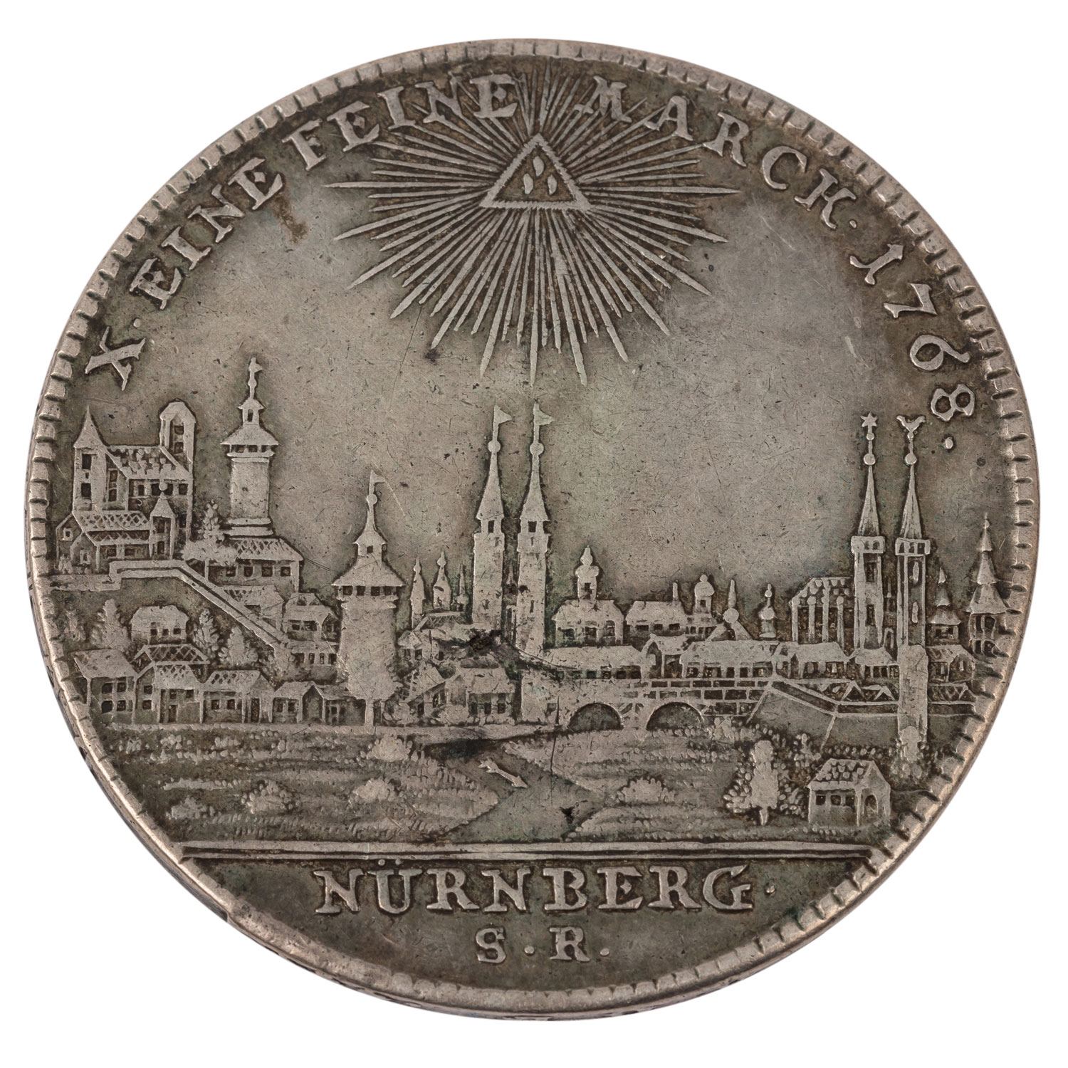 Freie Reichsstadt Nürnberg - 1 Taler 1768, Stadtansicht Nürnberg, Joseph II.,
