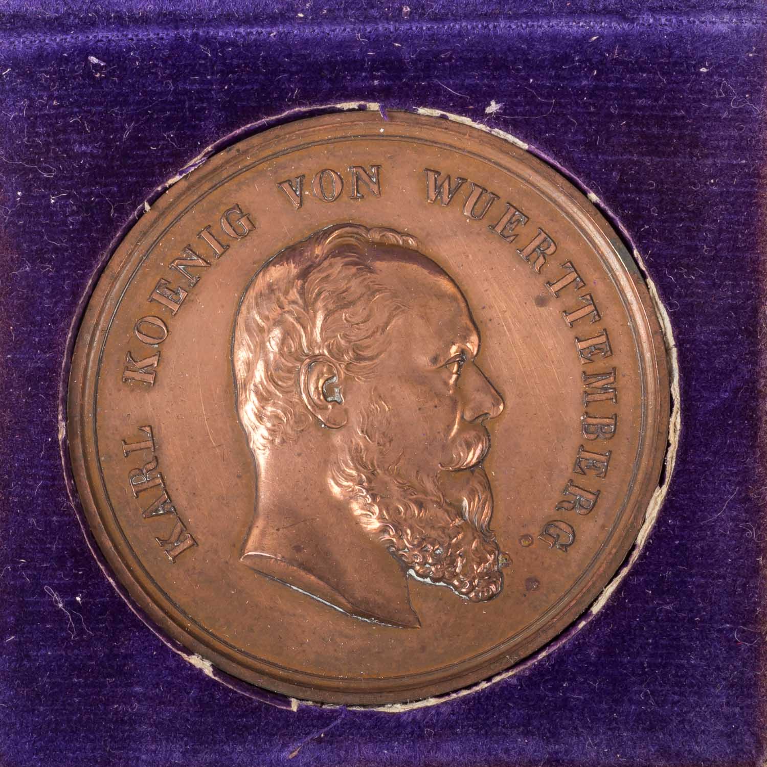 Württemberg - Bronzene Prämienmedaille o.J. (19.Jh.), König Karl,