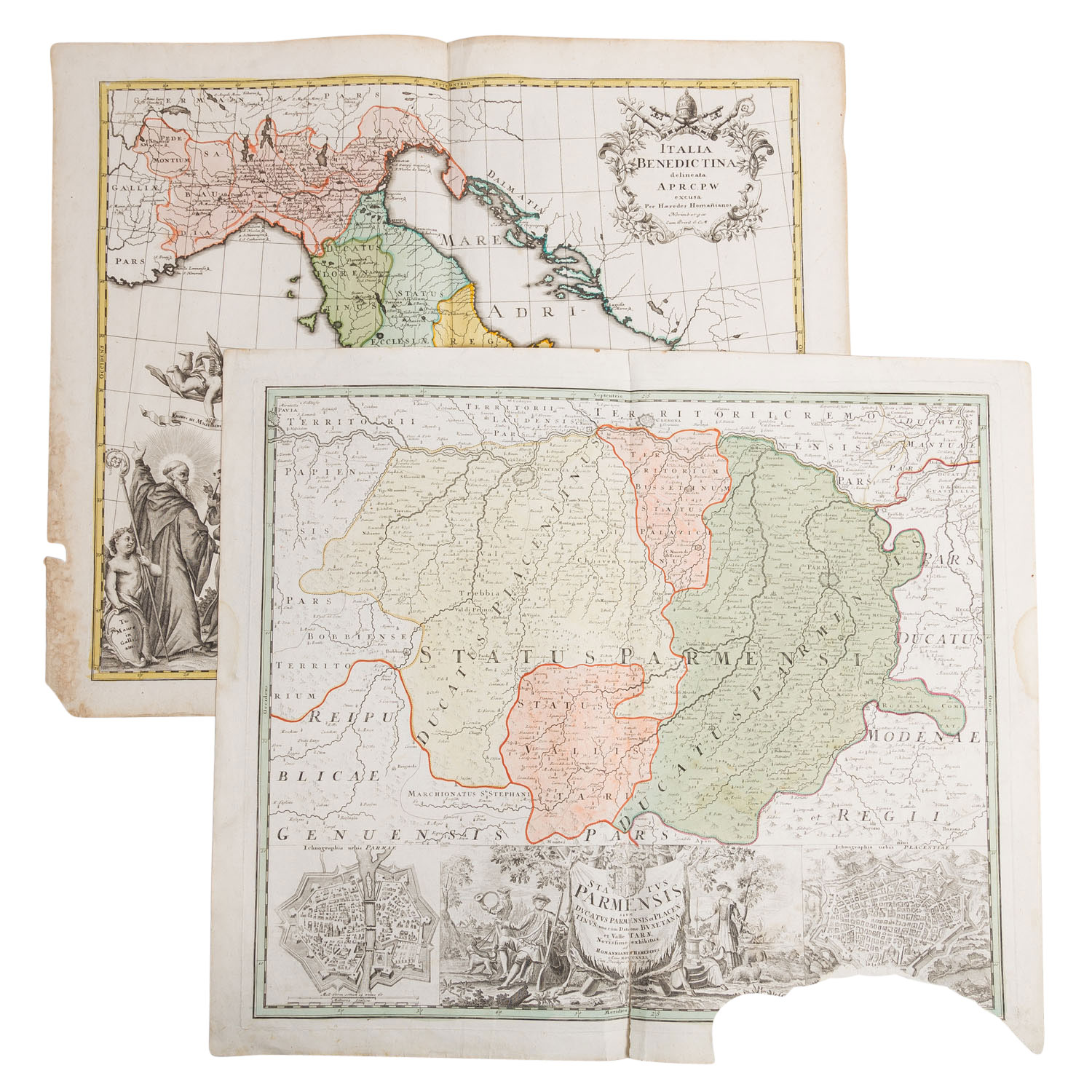 Historische Kupferstichlandkarten Italien, 18.Jh. -