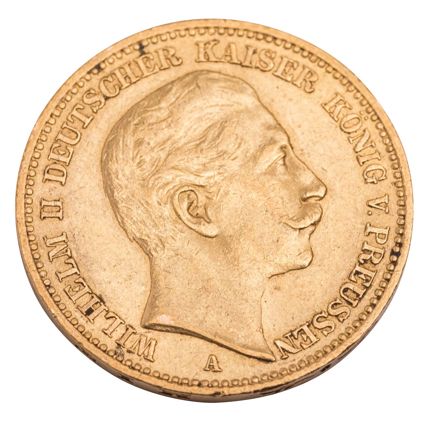 Dt. Kaiserreich /GOLD - Preussen, Wilhelm II. 20 Mark 1898-A