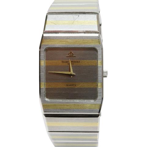 BAUME & MERCIER Armbanduhr, 1980er Jahre. Edelstahl/goldplattiert.