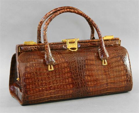 VINTAGE, 1960/70er Jahre: elegante Krokoleder-Handtasche.