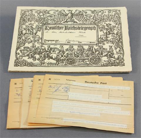 Konvolut: Diverse Telegramme Dt. Reichstelegraph 1929/Dt. Post 1951.