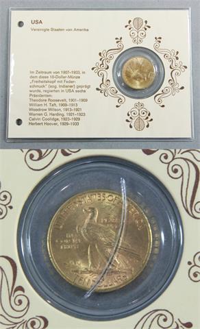 USA - Indian Head, Eagle, 10 Dollars 1916 o. Mzz.,