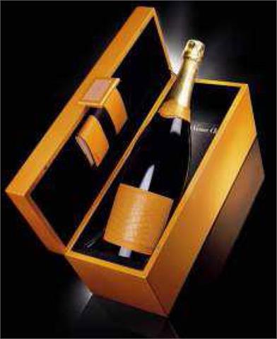 Champagner VEUVE CLICQUOT "Yellowboam": Rochen, Kroko und Strauß, 3 x 3L- Flaschen