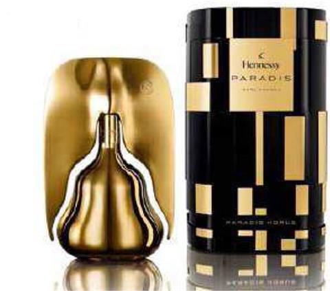 Cognac HENNESSY Paradis Horus, Kristalldekanter mit vergoldetem Verschluß, Entwurf: Ferroccio Laviani,