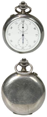 Chronograph (Stoppuhr), Lepine. Gehäuse Silber 900 (auch SD).