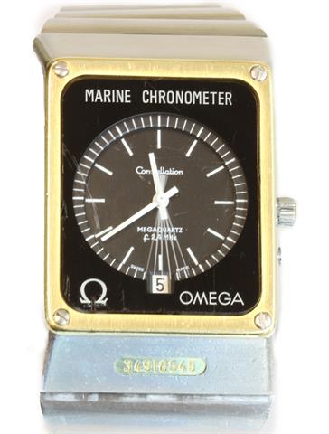 OMEGA Herrenuhr "Constellation Marine Chronometer", 1970er Jahre. Edelstahl/GG 18K. Ref. 398.0836.