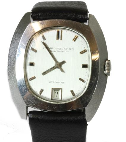 GIRARD-PERREGAUX Herrenuhr "Gyromatic Chronometer HF", 1960/70er Jahre.