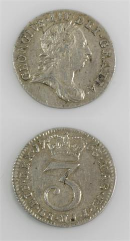 Großbritannien - Georg III, 3 Pence 1763,