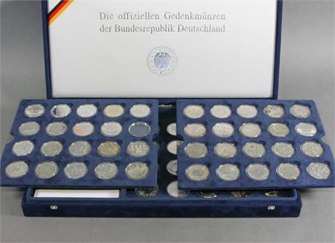 BRD - Sammlung von 59 x 10 Euro Gedenkmünzen,