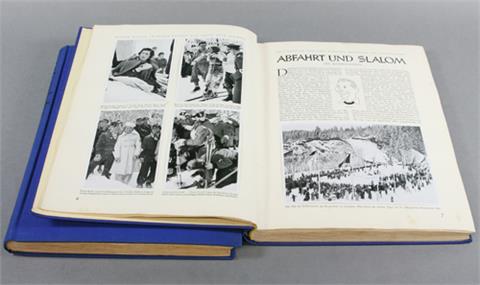 2 Bände Sammelbilderalben: 'Die Olympischen Spiele 1936