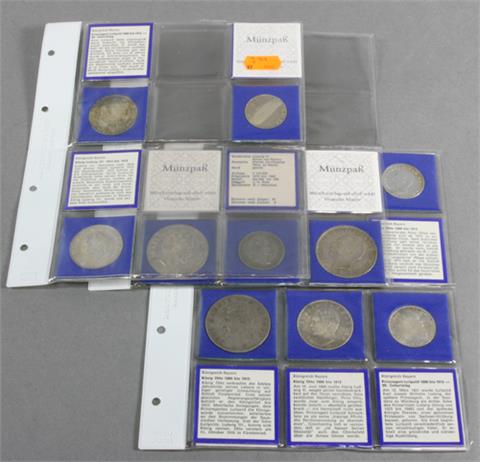 Kaiserreich / Bayern - Sammlungsteil von 10 Münzen