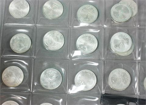BRD - 40 x 5 DM Gedenkmünzen (davon 36 x Silber),