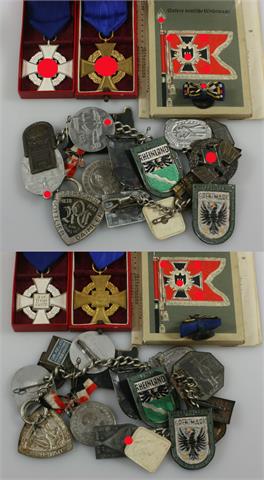 Konvolut: Auszeichnungen, Abzeichen und weiteres 3. Reich/2. WK,