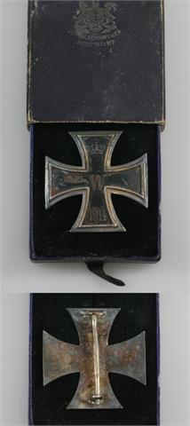 Eisernes Kreuz 1. Klasse 1914 gewölbte Form mit Etui,