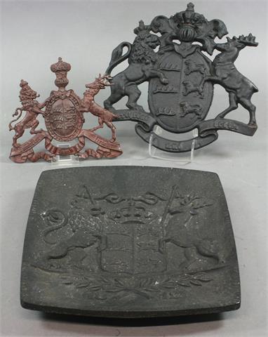 Konvolut: 3 Wappen Württemberg bez. 'furchtlos und treu' sowie '1812',