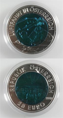 Österreich -25 Euros 2007, Österreichische Luftfahrt Niob / Silber,