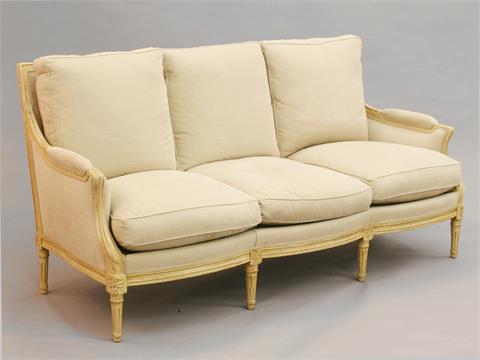 3-Sitzer-Sofa im Louis-XVI-Stil, Holz gefaßt, 21. Jh.