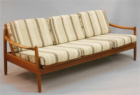 3-Sitzer-Sofa, Palisander, wohl Skandinavien 1950/60er Jahre.