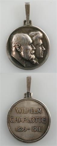 Kgr. Württemberg: Silbermedaille 1911 zur Erinnerung an die Silberhochzeit