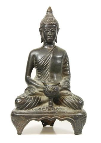 Bronze des Buddha Shakyamuni, THAILAND, um 1900