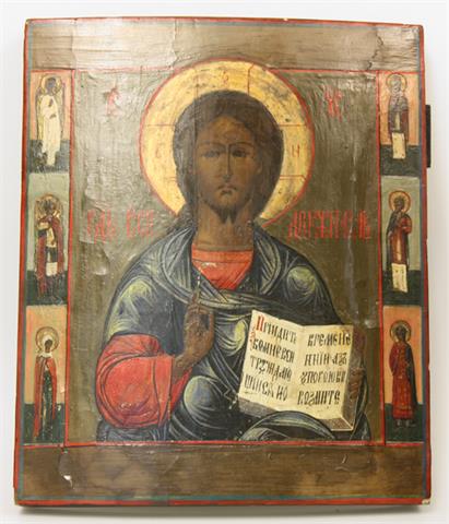 Ikone 'Christus Pantokrator', RUSSLAND, um 1900