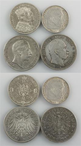Deutsches Reich - 4 Münzen,