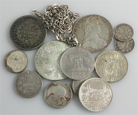 Konvolut - Silbermünzen/-Medaillen,