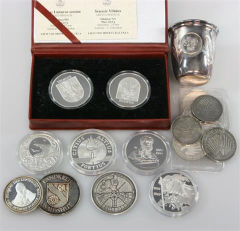 Silberlot - Medaillen, Münzen, Silber,