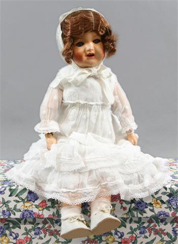 Schöne Puppe mit Lederbalg, 1.H. 20.Jh.,