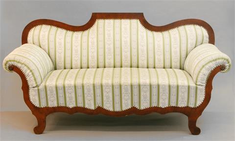Sofa, SPÄTBIEDERMEIER, deutsch um 1840, Mahagoni.