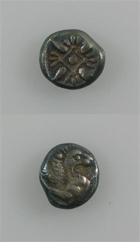 Antike Griechenland - Ionien / Milet, Diobol, Löwenprotom,