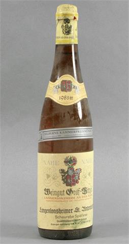 1 Flasche Weingut Graf-Winzel 1983er Langenlonsheimer St. Antoniusweg Scheurebe Spätlese.