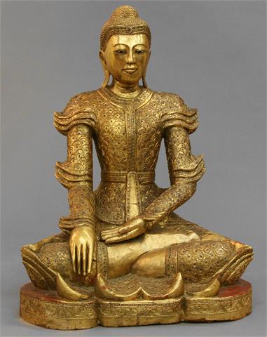 Sitzende Buddafigur, Birma, wohl um 1800,