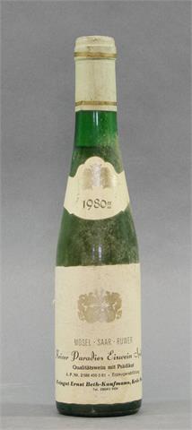 1 Flasche 1980er Kröver Paradies Eiswein Spätlese.