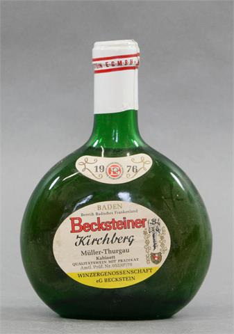 1 Flasche Becksteiner Kirchberg 1976 Müller-Thurgau Kabinett.