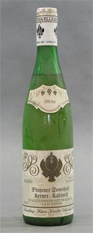 1 Flasche Binzener Sonnhole 1983er Kerner Kabinett.