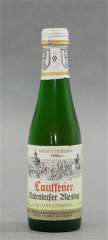 1 Flasche Württemberg 1988er Lauffener Katzenbeißer Riesling.
