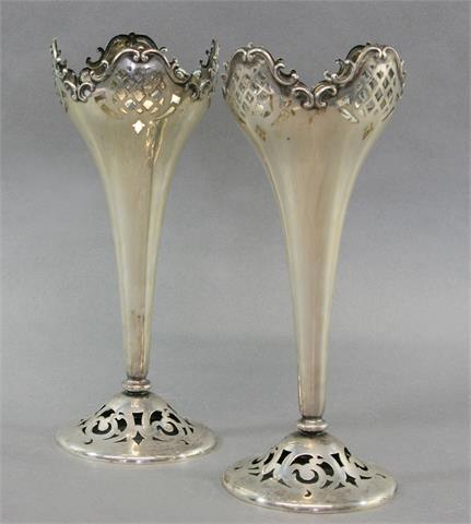 Paar Vasen, Silber (800), Posen,