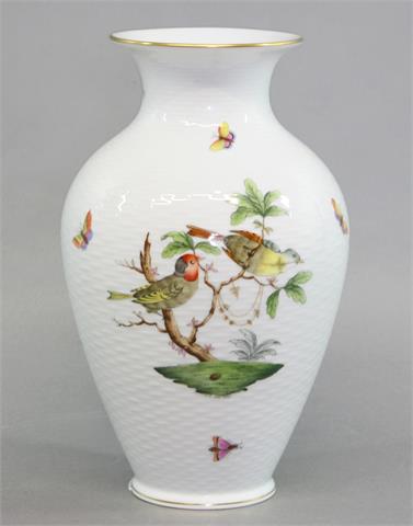 HEREND, Vase, glasiertes Porzellan, Dekor Rothschild, Ungarn 20./21. Jh.
