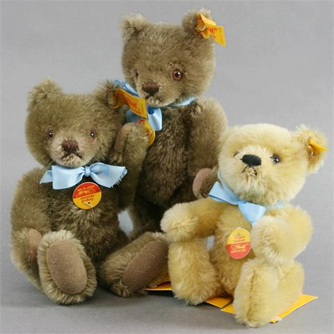 STEIFF zwei  Maskenbären und ein Teddybär,