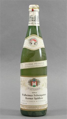 1 Flasche Württemberg 1979er Walheimer Felsengarten Kerner Spätlese.
