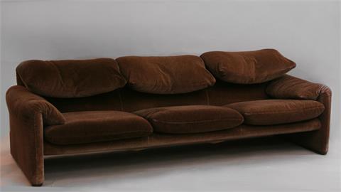 MARALUNGA, 3-Sitzer Sofa, Entwurf 1973 Vico Magistretti (1920 - 2006), Händler Behr 1978.