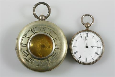 Zwei Schlüsseltaschenuhren, um 1900,