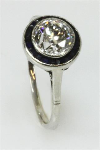 Solitär-Ring mit einem Altschliff-Diamant ca. 1,1cts W/si