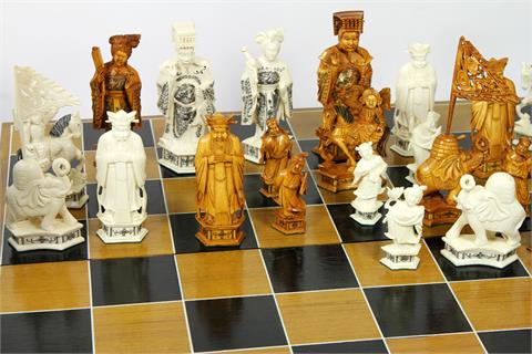 Edles Schachspiel aus Elfenbein, CHINA, 1930-1950