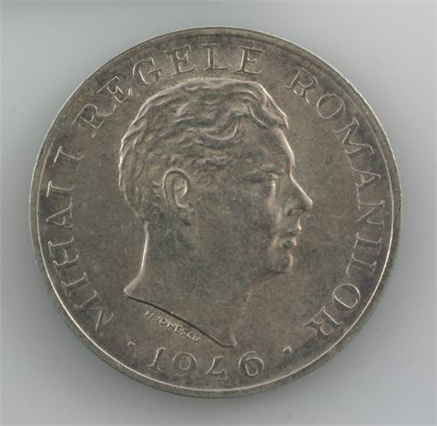 Rumänien - 100.000 Lei 1946, ss, 24,95 Gr. rauh, ca. 17,5 Gr. Silber fein.