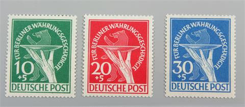 Brfm. Berlin - 1949, Währungsgeschädigte, 68/70**, pstfr. , Michel: 350 Euro