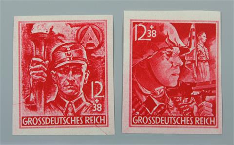 Brfm. III. Reich - 1945, 21. April SA/SS, 909/910U** pstfr. ungezähnt,